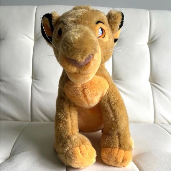 Vintage Lion King Plush Baby Simba Cub Plush Stuffed Animal Sitting 12” Tall - Picture 2 of 9